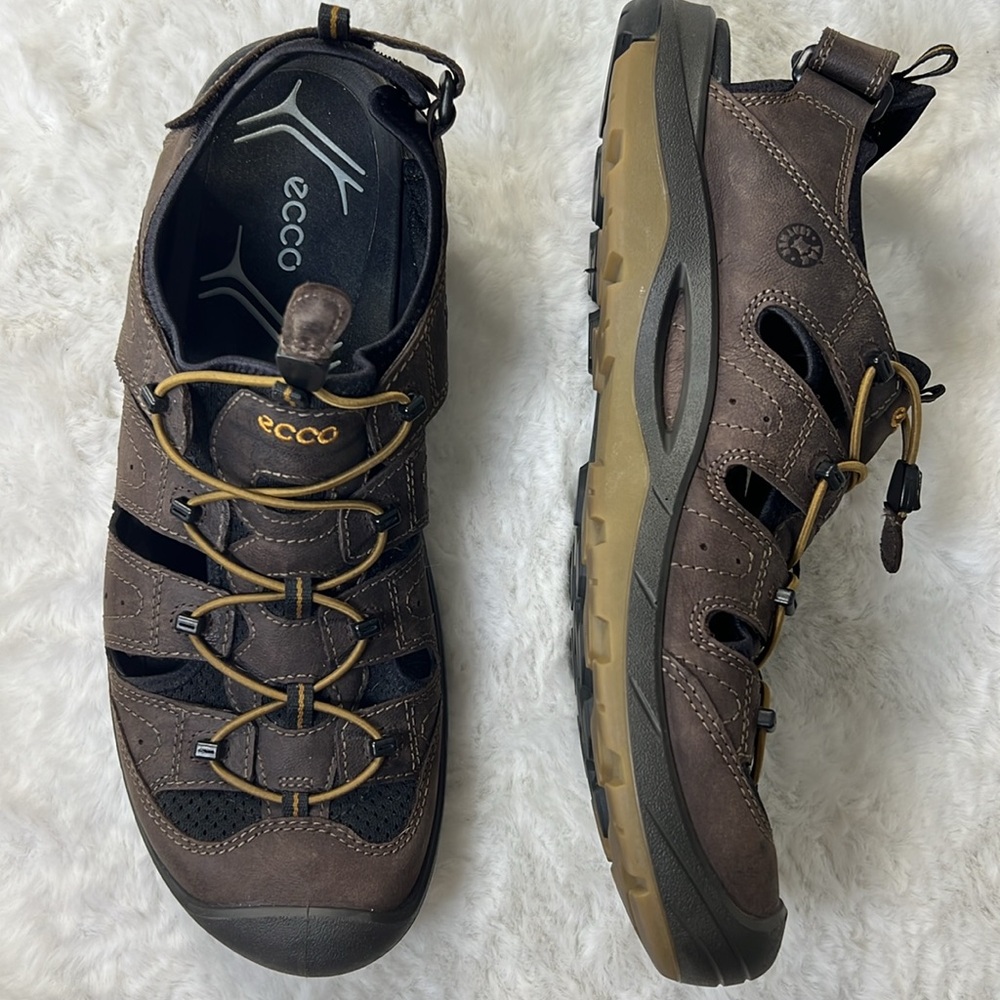 ECCO BIOM Delta Offroad Leather Closed Toe Hiking Sandals Mens 13/13.5‎ EU 47